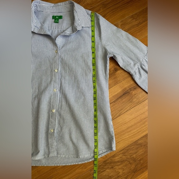 Dip Blue 3/4 Sleeve Button Down Shirt - Picture 6 of 12